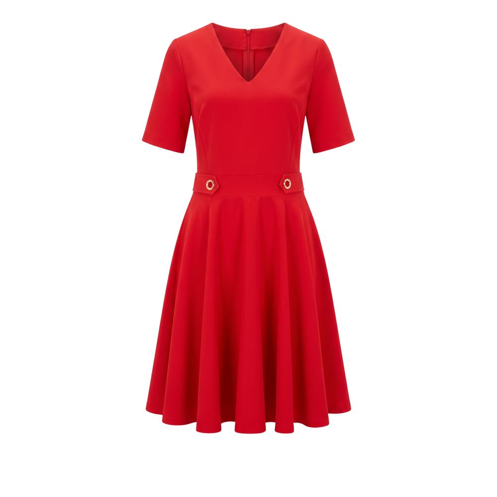 Trussardi Jeans Rotes Poliestere Damenkleid