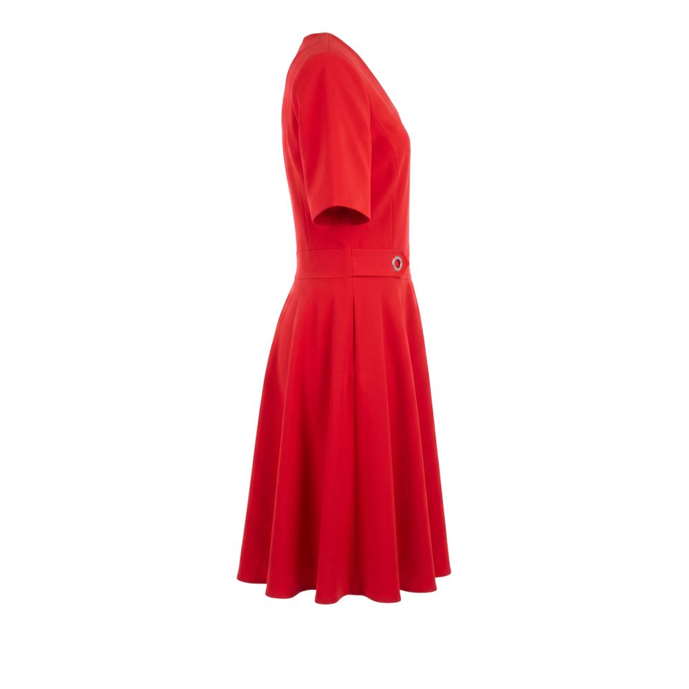 Trussardi Jeans Rotes Poliestere Damenkleid