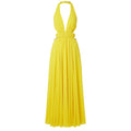 Trussardi Gelbes Damenkleid aus Viskose