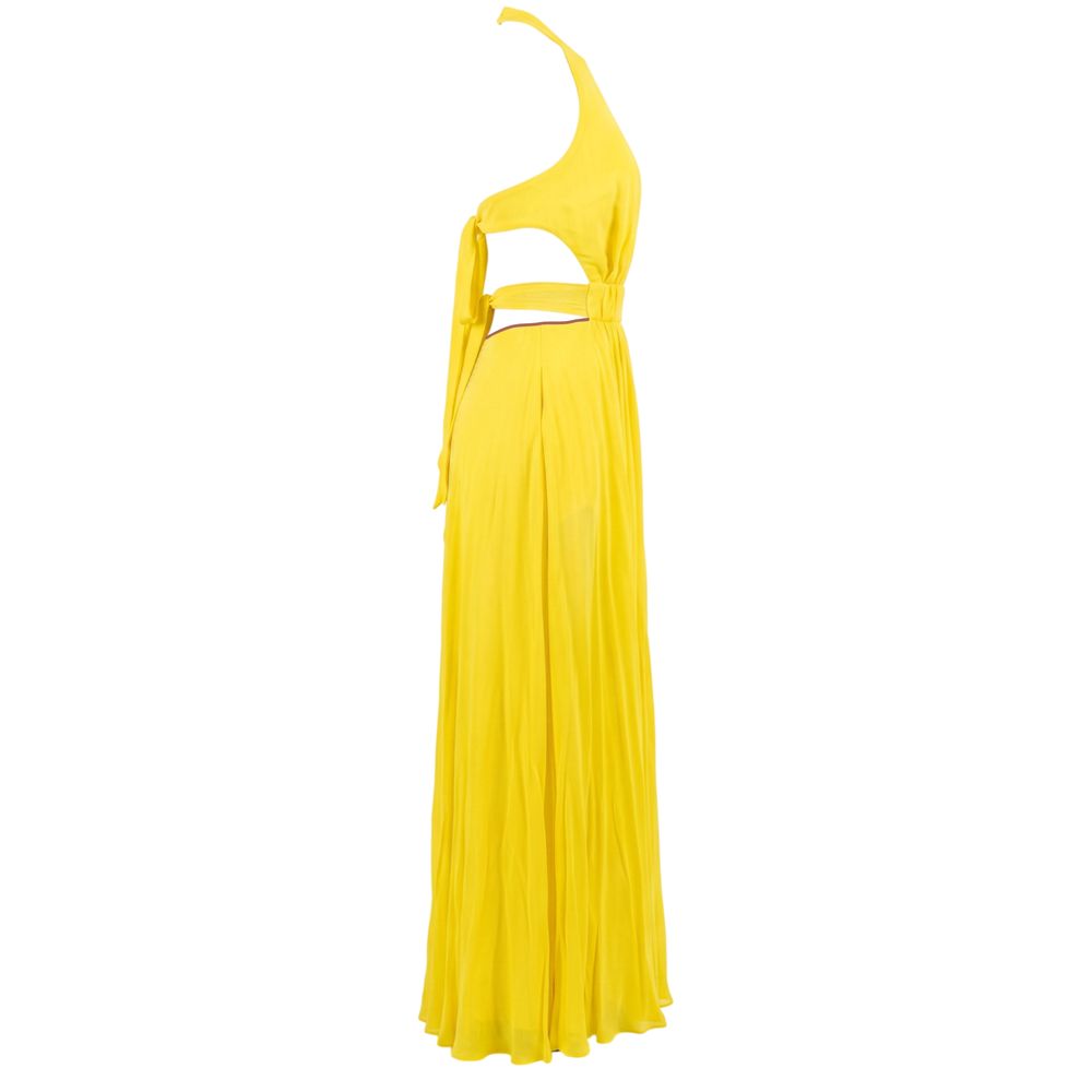 Trussardi Gelbes Damenkleid aus Viskose