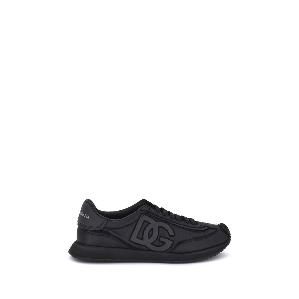 Dolce & Gabbana Schwarze Stoff-Sneaker