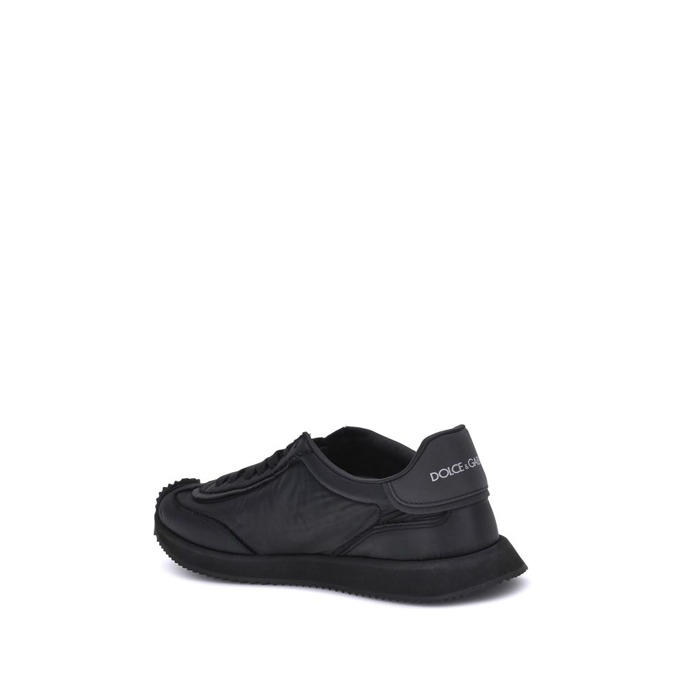 Dolce & Gabbana Schwarze Stoff-Sneaker