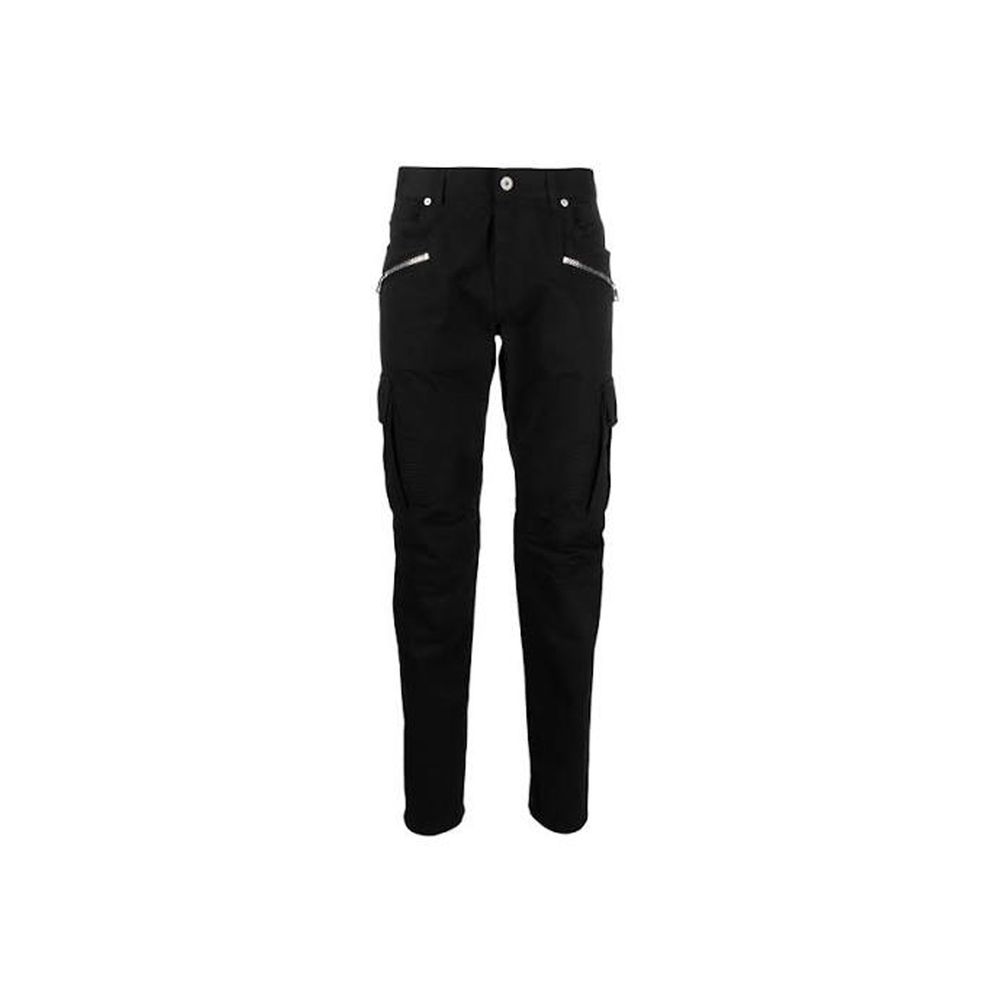 Balmain Schwarze Cargo-Hose aus Baumwolle