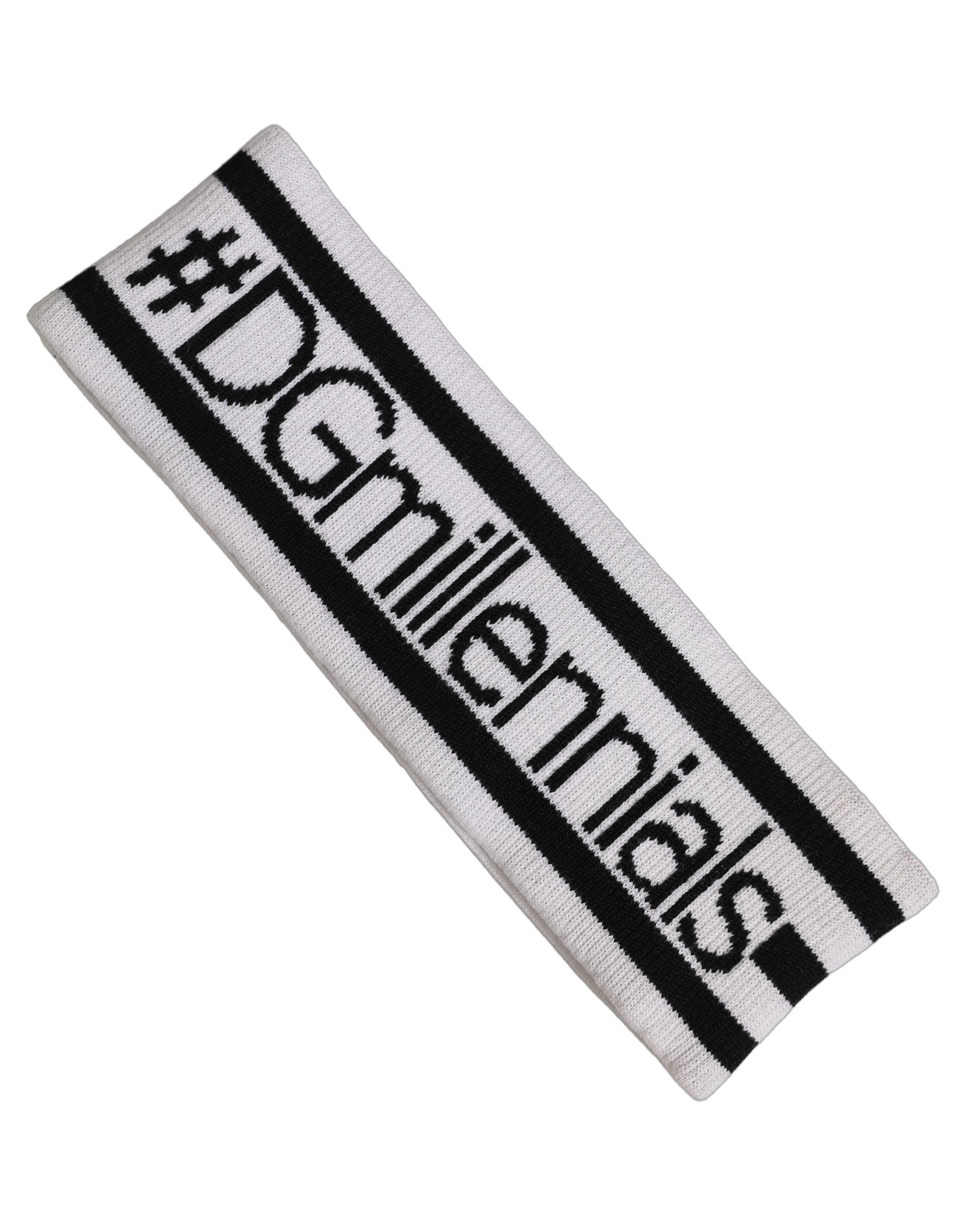 Dolce & Gabbana Stirnband aus weißer Wolle #DGmillennials One Size