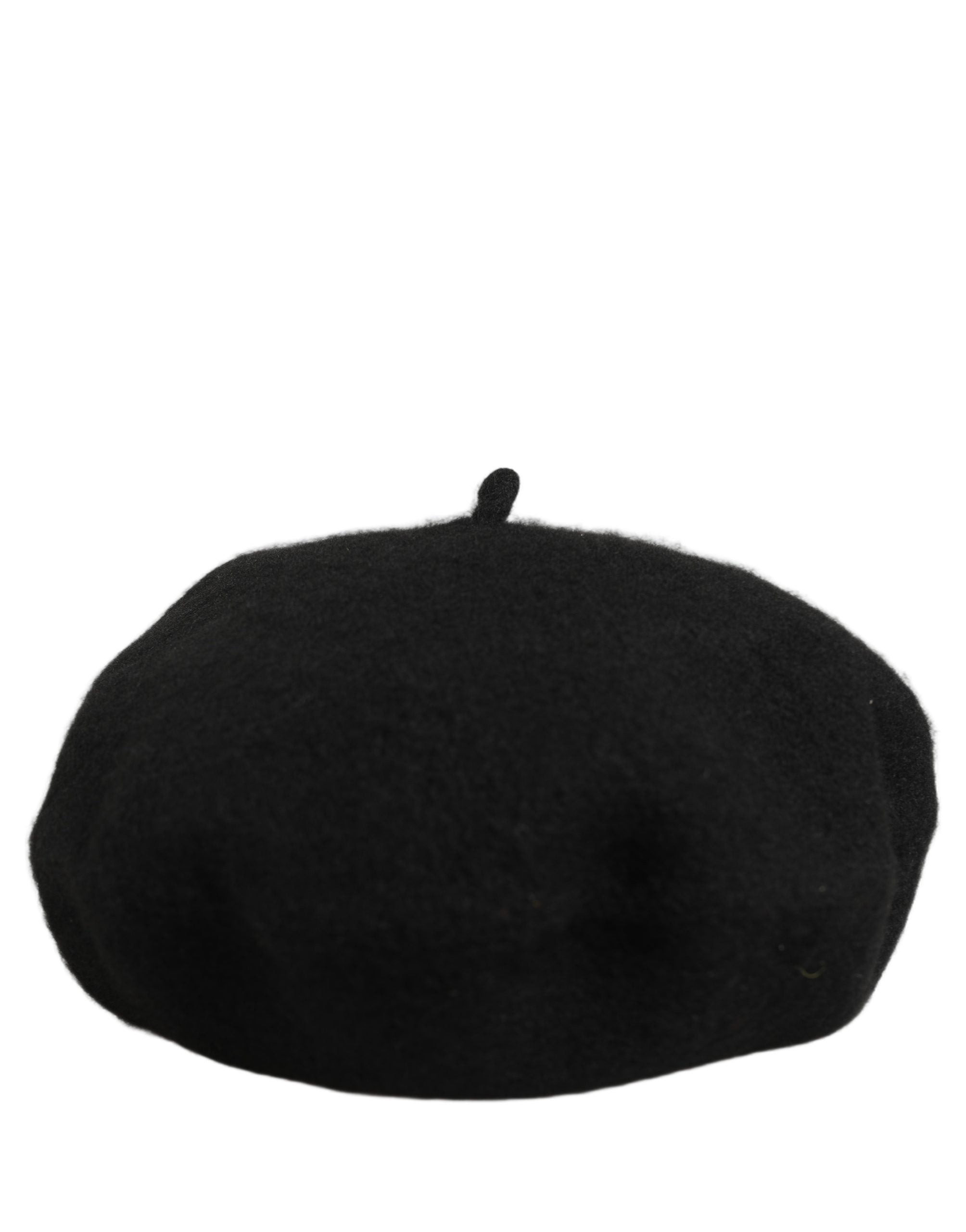 Dolce & Gabbana Schwarzer Woll-Beret im französischen Stil