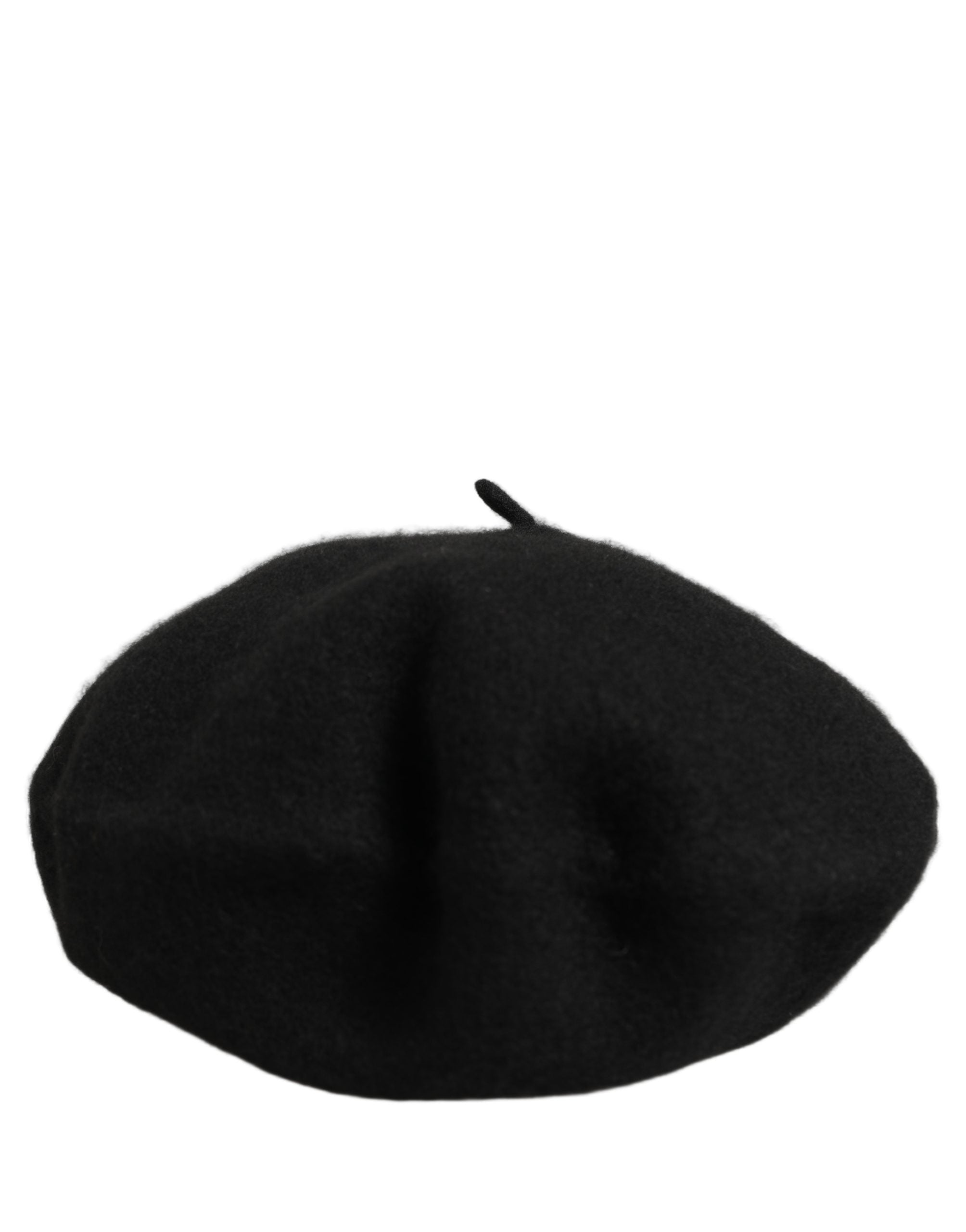 Dolce & Gabbana Schwarzer Woll-Beret im französischen Stil