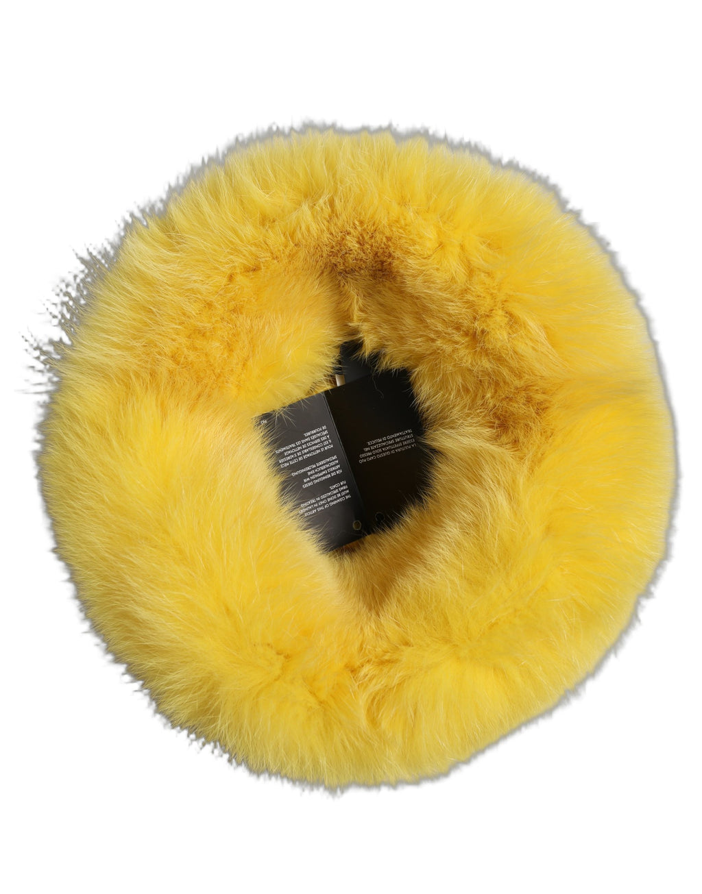 Dolce & Gabbana Damen Bucket Hat aus gelbem Fuchs- und Ziegenfell