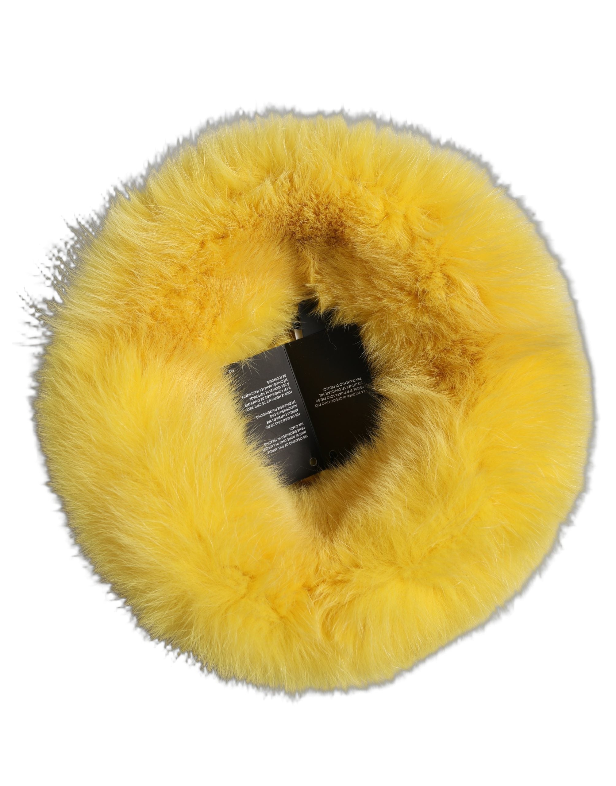 Dolce & Gabbana Damen Bucket Hat aus gelbem Fuchs- und Ziegenfell