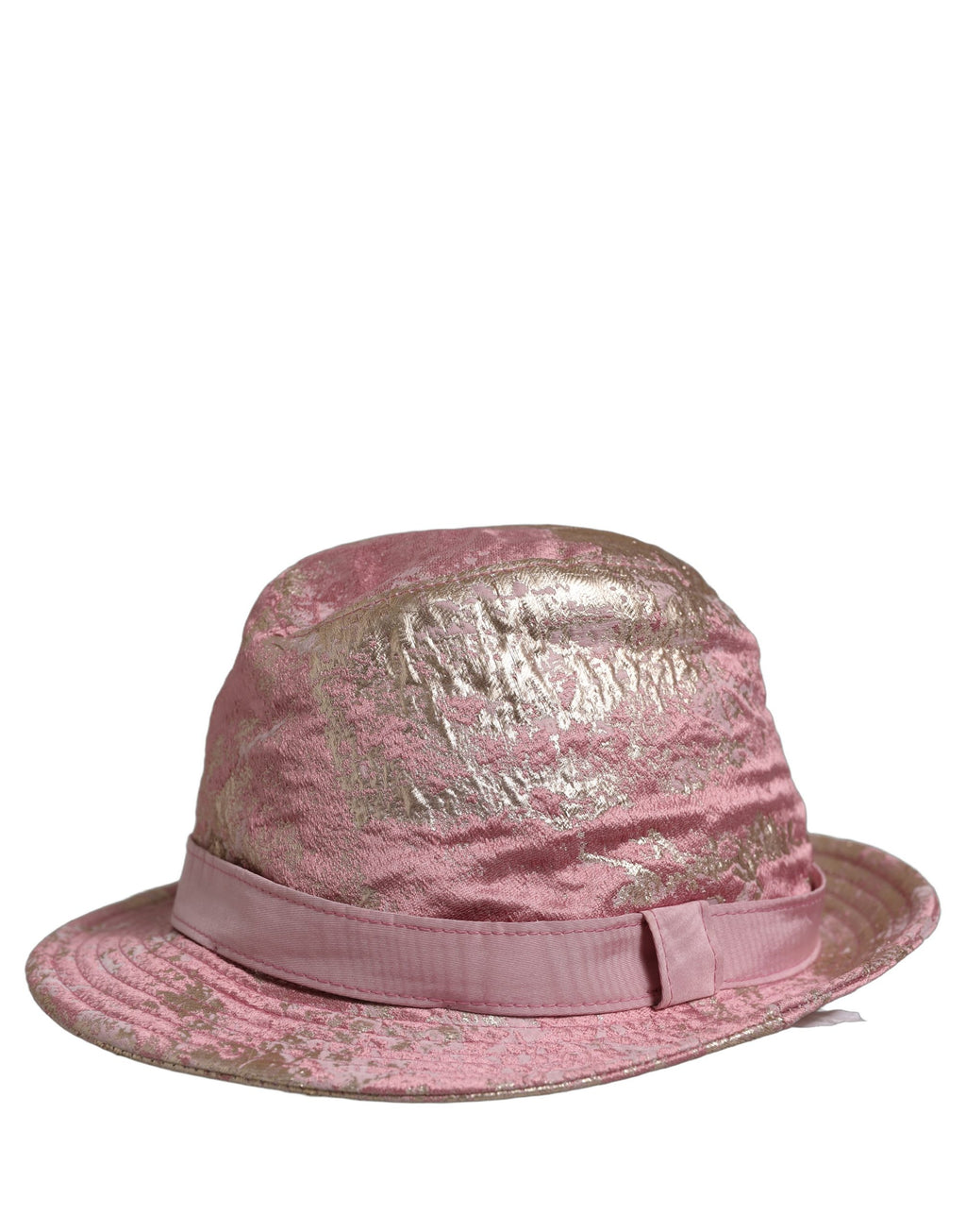 Dolce & Gabbana Pink Metallic Jacquard Pattern Bucket Hat