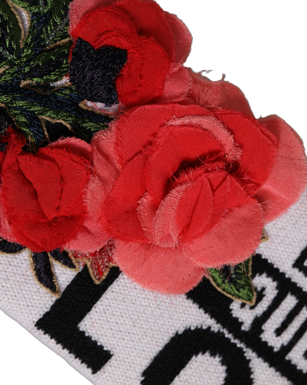 Dolce & Gabbana Weißes D&G Queen Love Blumen-Applikation Haarband One Size Hut