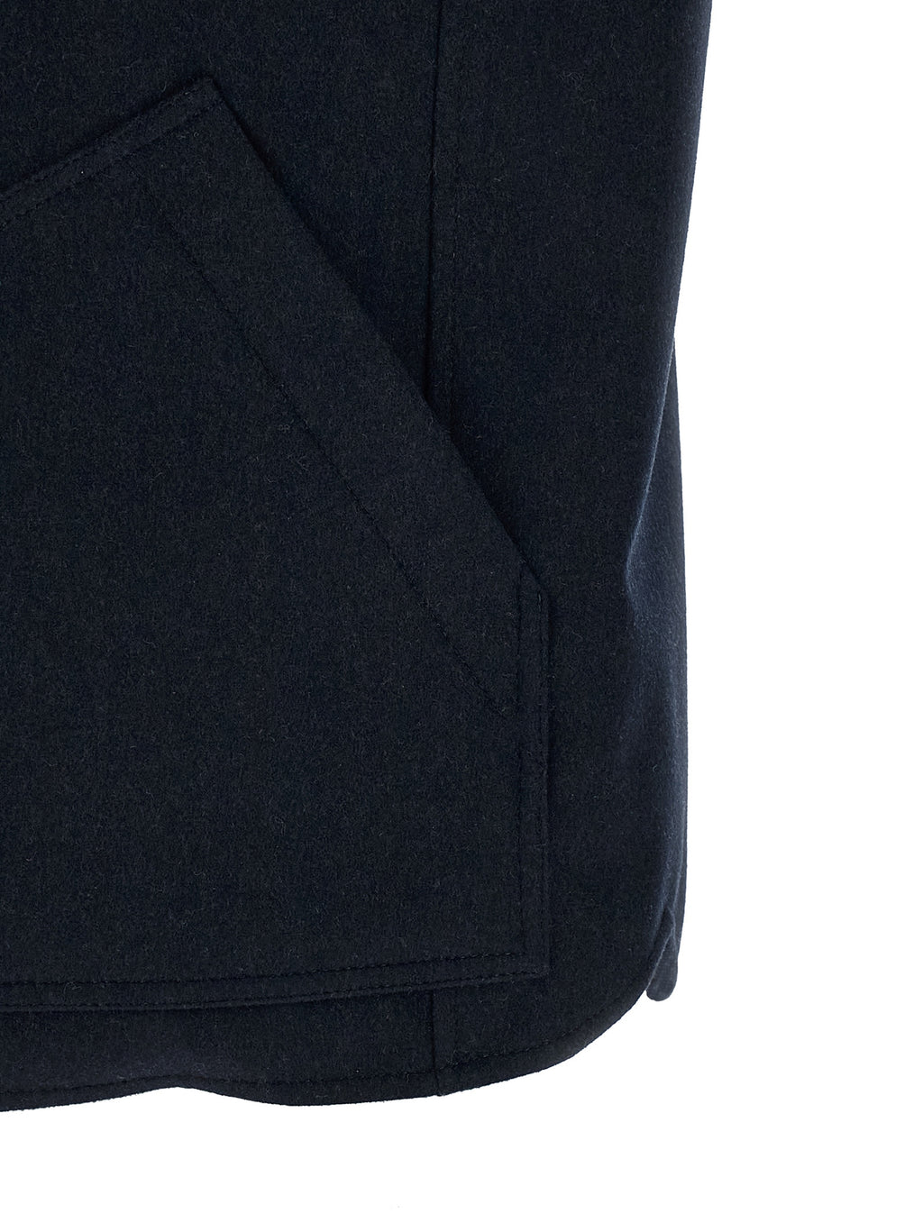 Brunello Cucinelli Ärmellose blaue Wolljacke