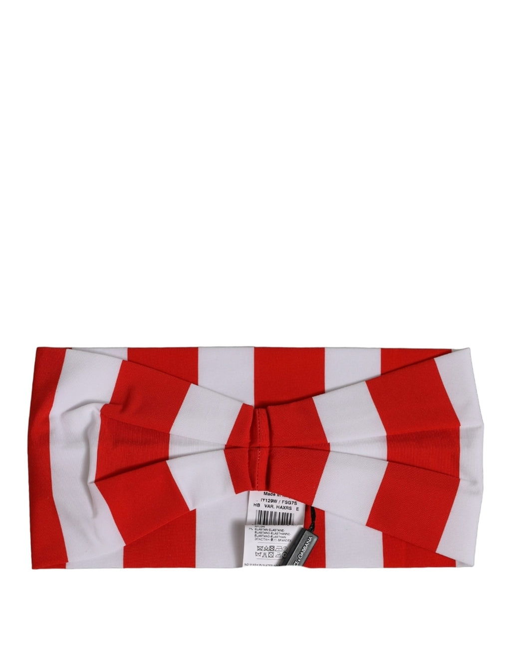 Dolce & Gabbana Kopfband mit roten und weißen Streifen aus Nylon, Einheitsgröße