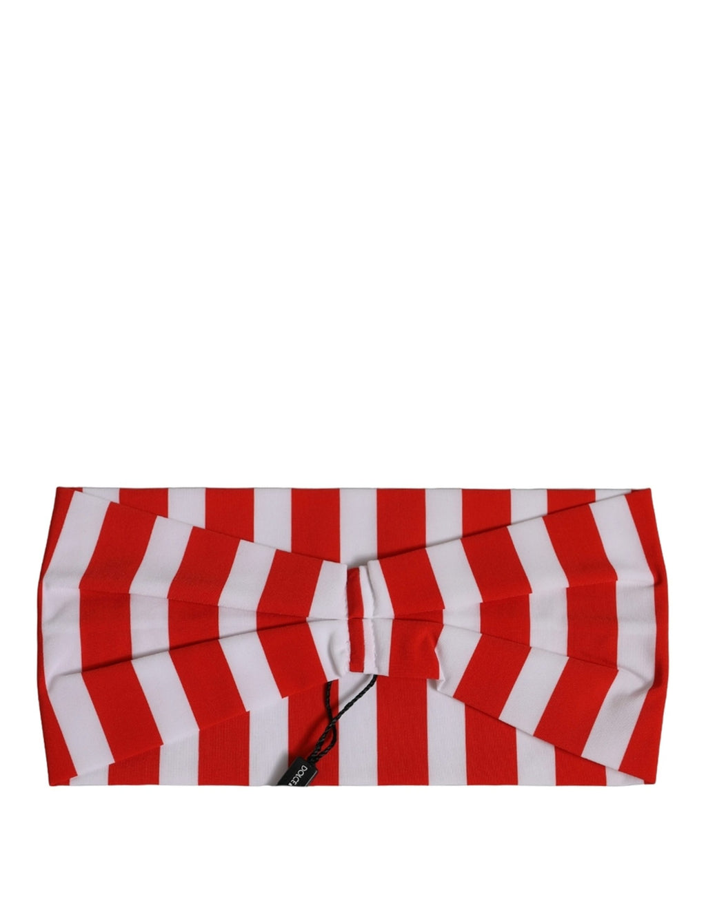 Dolce & Gabbana Kopfband mit roten und weißen Streifen aus Nylon, Einheitsgröße