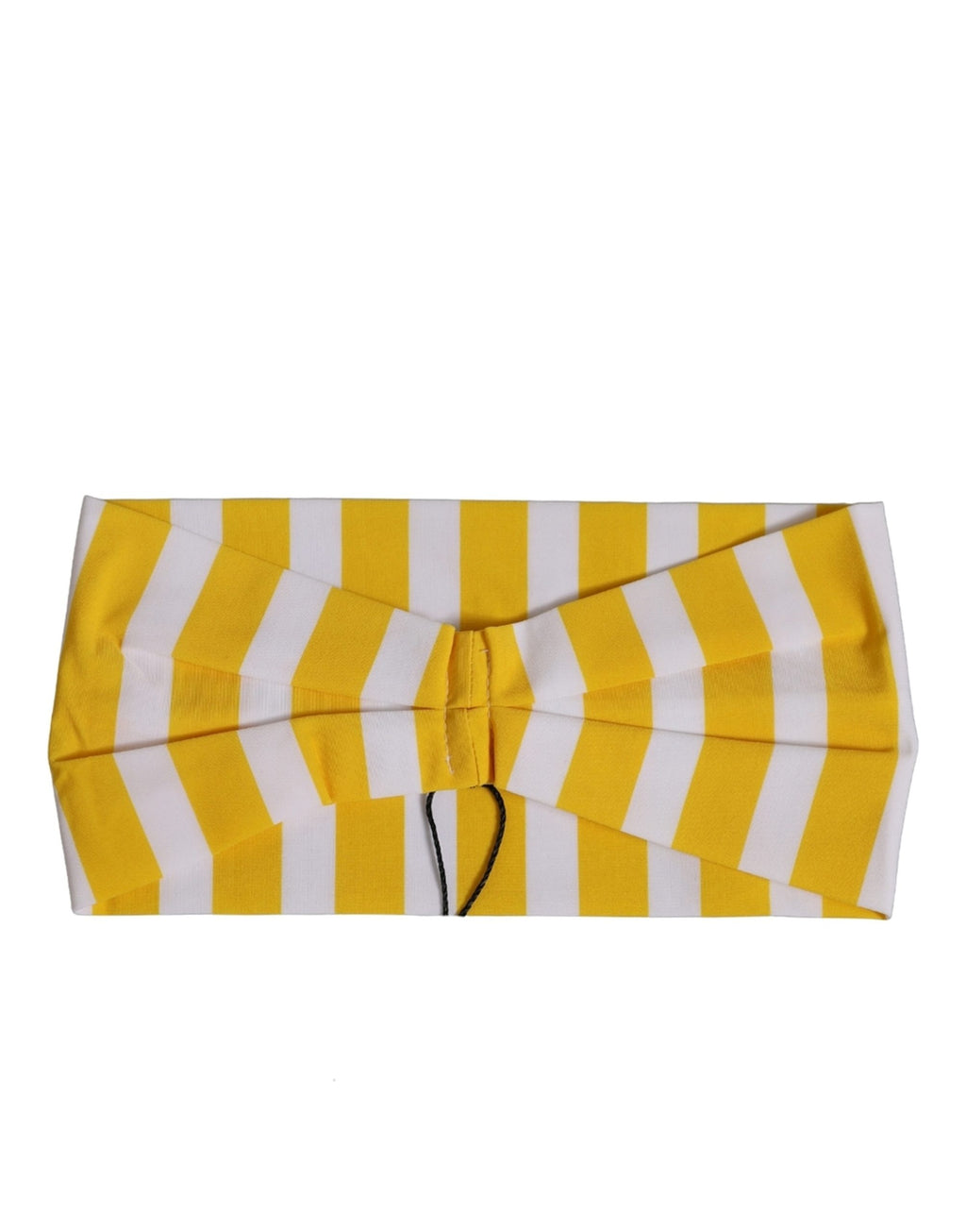 Dolce & Gabbana Kopfband mit gelb-weißen Streifen aus Nylon, Einheitsgröße
