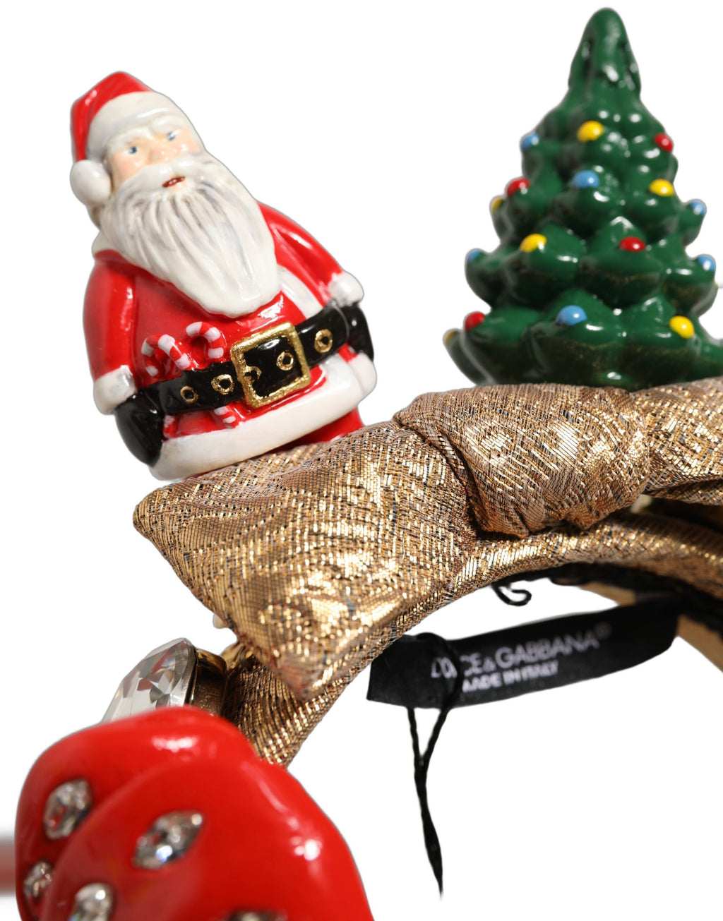 Dolce & Gabbana Mehrfarbiges glitzerndes weihnachtliches Haarschmuck-Stirnband