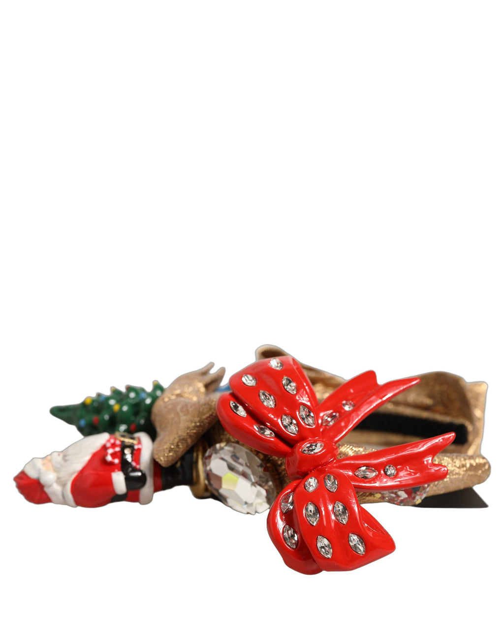 Dolce & Gabbana Mehrfarbiges glitzerndes weihnachtliches Haarschmuck-Stirnband