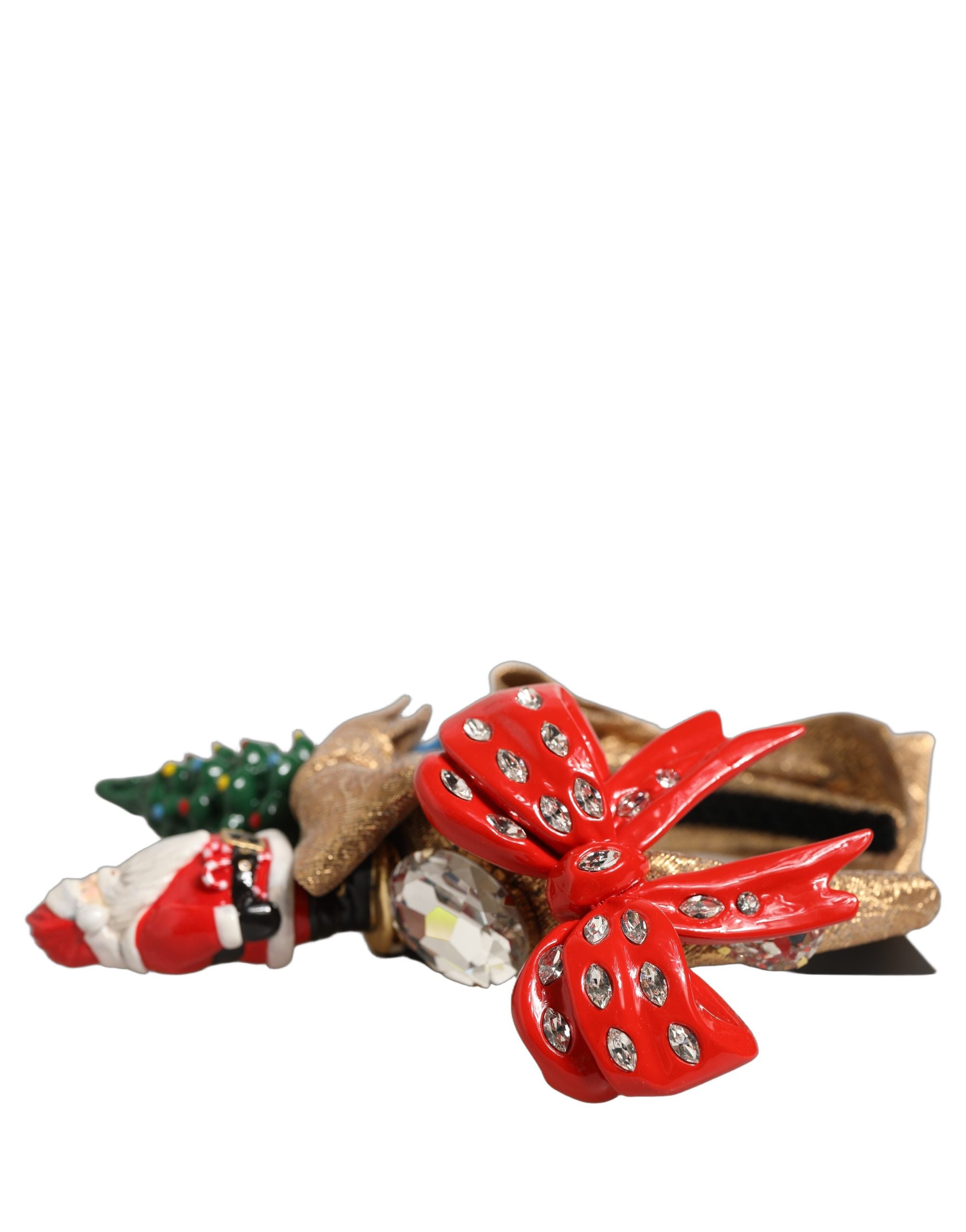 Dolce & Gabbana Mehrfarbiges glitzerndes weihnachtliches Haarschmuck-Stirnband