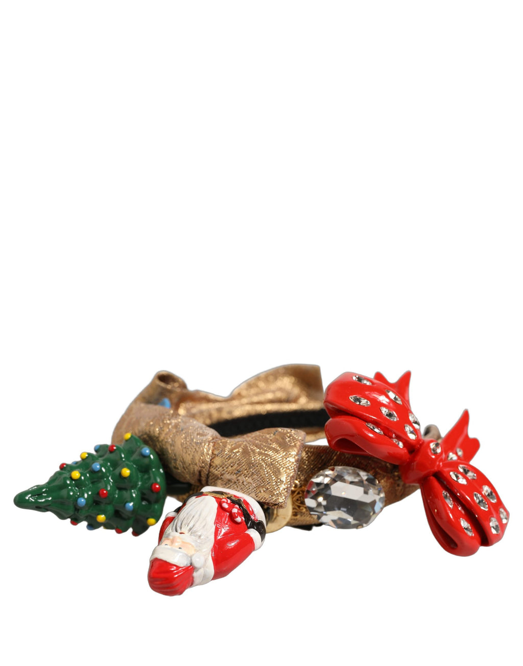 Dolce & Gabbana Mehrfarbiges glitzerndes weihnachtliches Haarschmuck-Stirnband