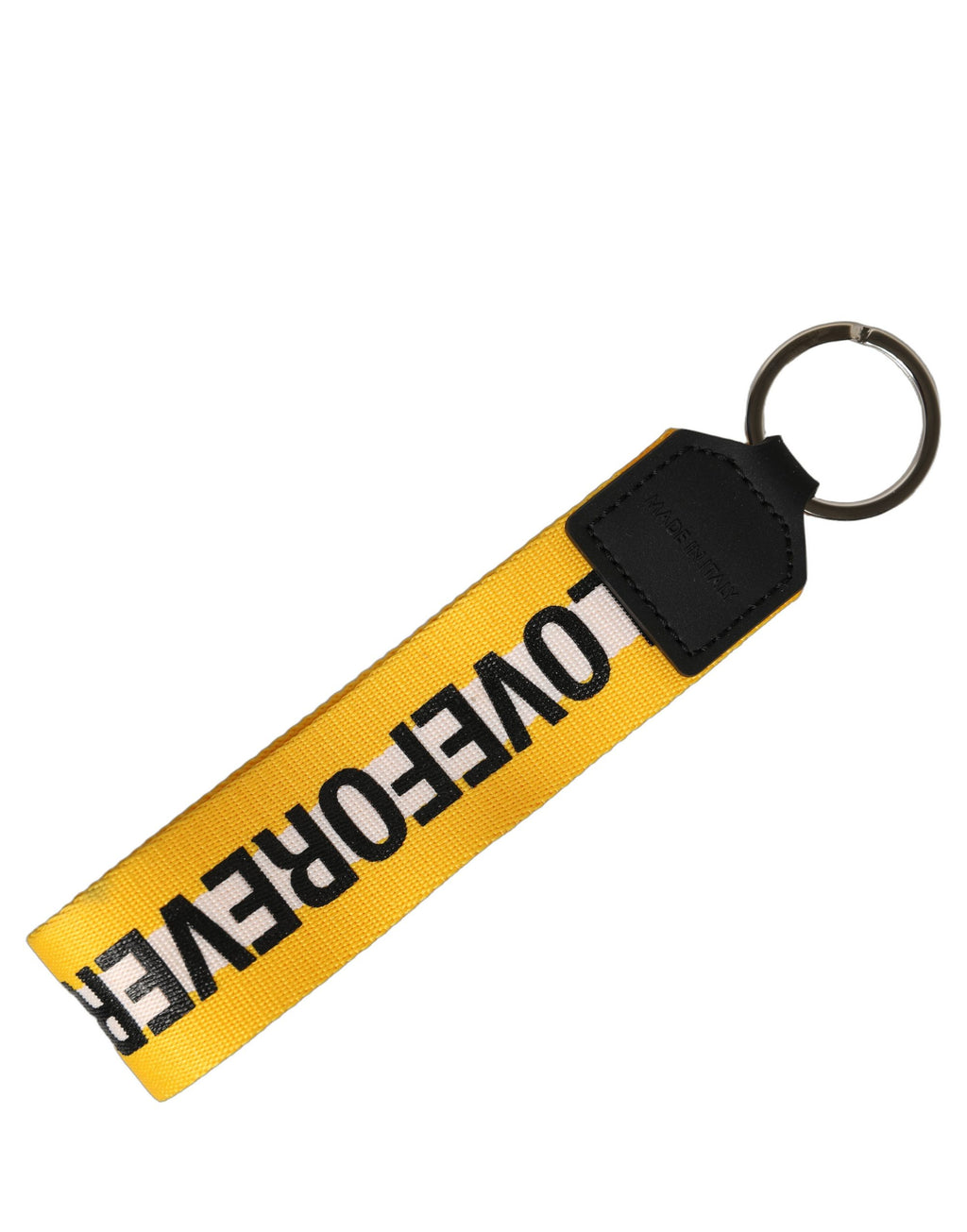 Dolce & Gabbana Schlüsselanhänger aus Polyester mit mehrfarbigem Logo und Messinghalterung