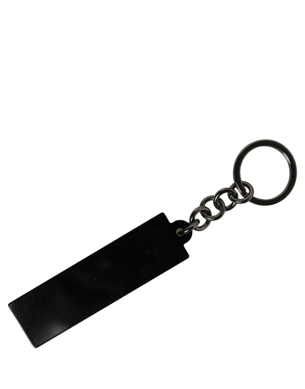Dolce & Gabbana Neon Grün Logo Print Charm Metall Schlüsselanhänger