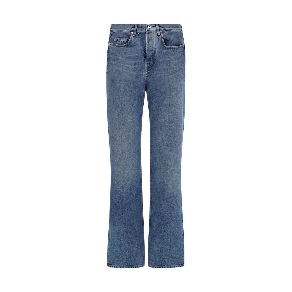 Off-White Blaue Jeans aus Baumwolle im geraden Schnitt