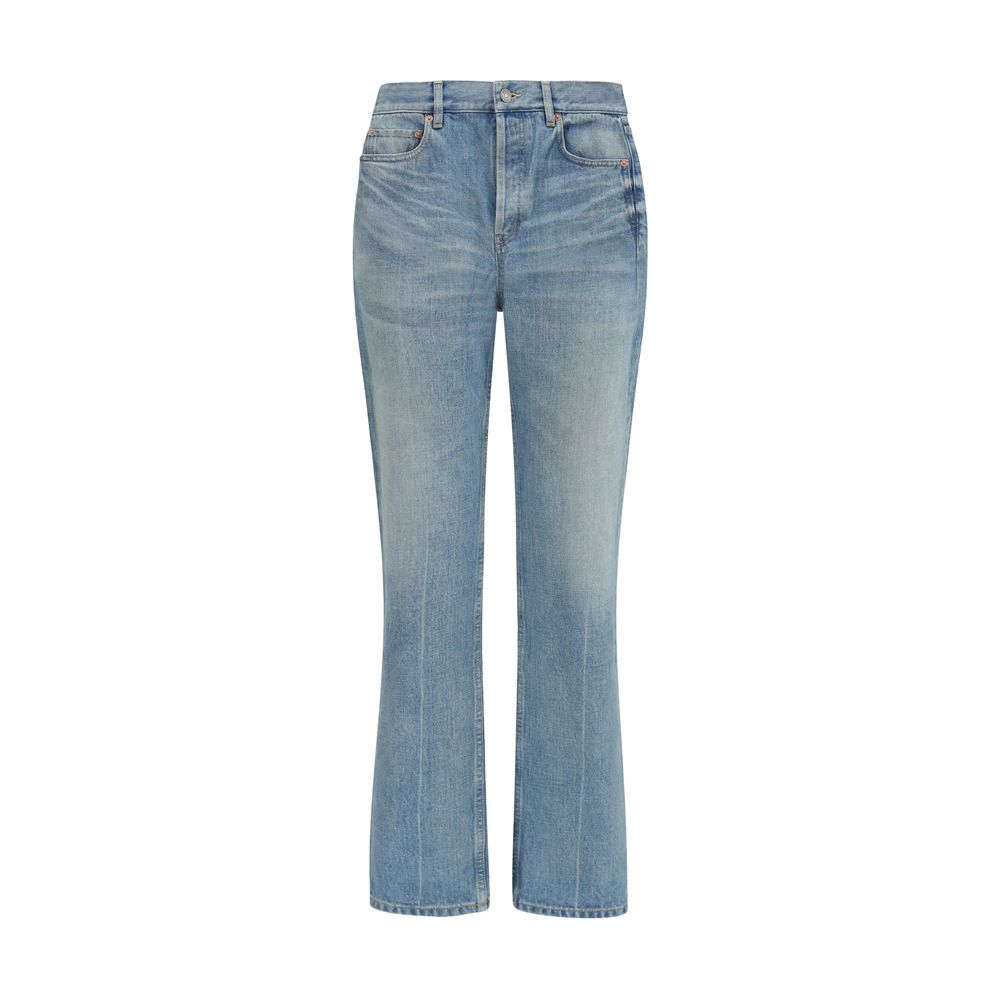 Saint Laurent Blaue Jeans aus Baumwolle im geraden Schnitt