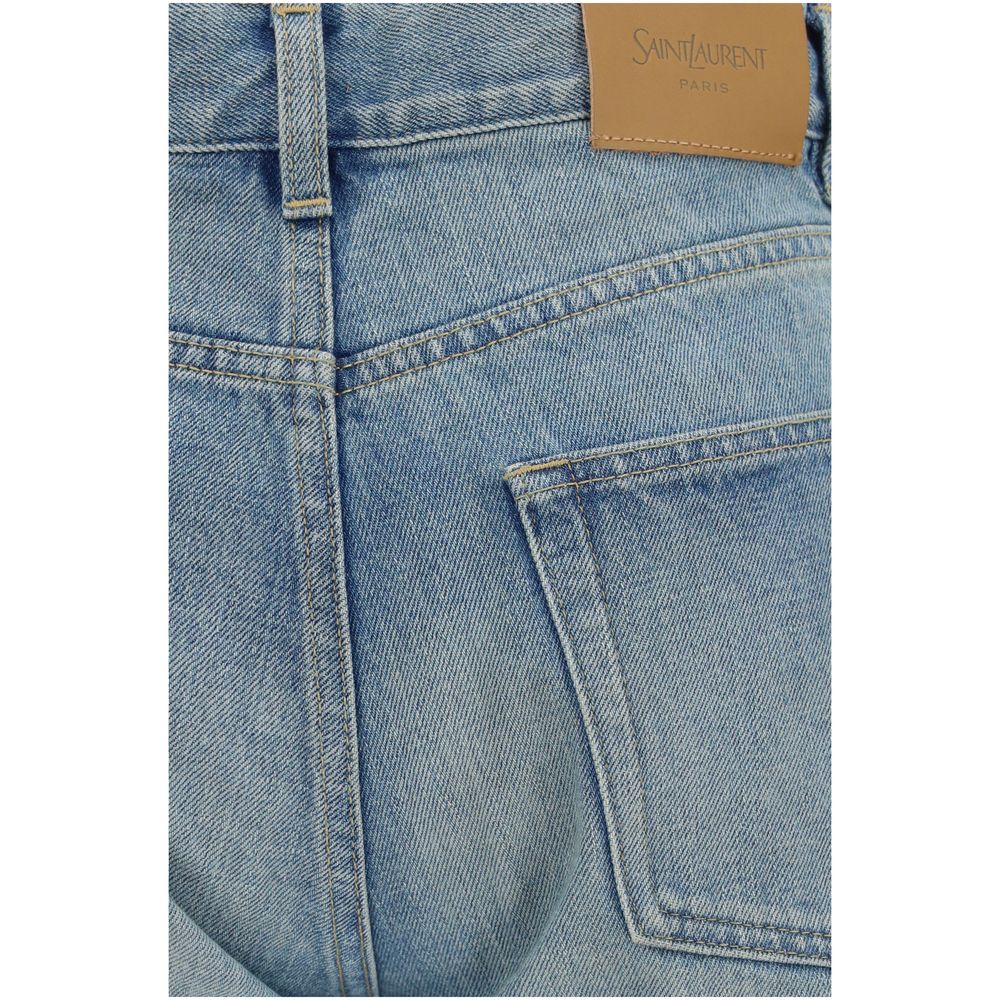 Saint Laurent Blaue Jeans aus Baumwolle im geraden Schnitt