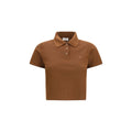 Saint Laurent Braunes Baumwoll-Polohemd