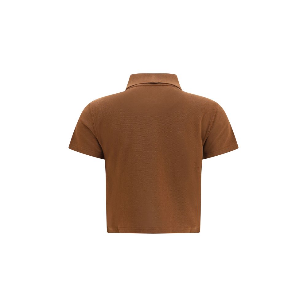 Saint Laurent Braunes Baumwoll-Polohemd