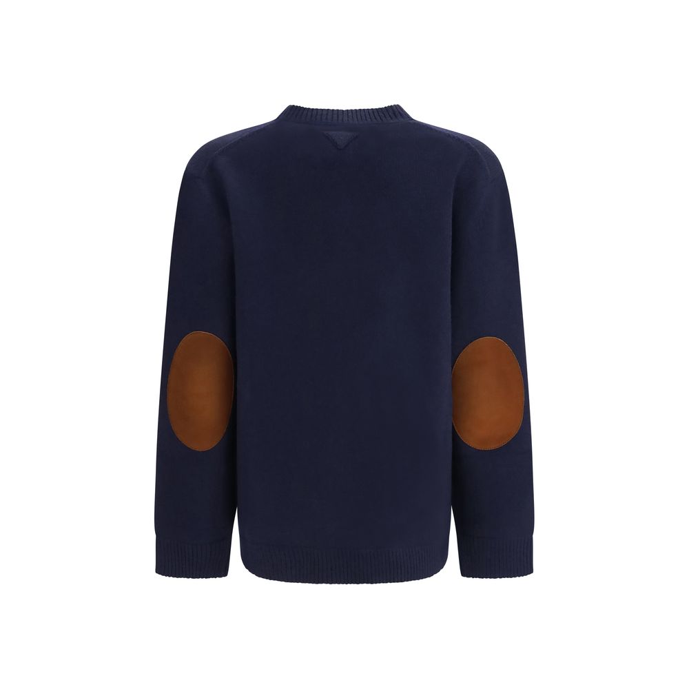 Prada Blauer Wollpullover Oves Aries