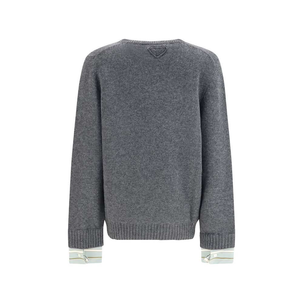 Prada Grauer Oves Aries Wollpullover