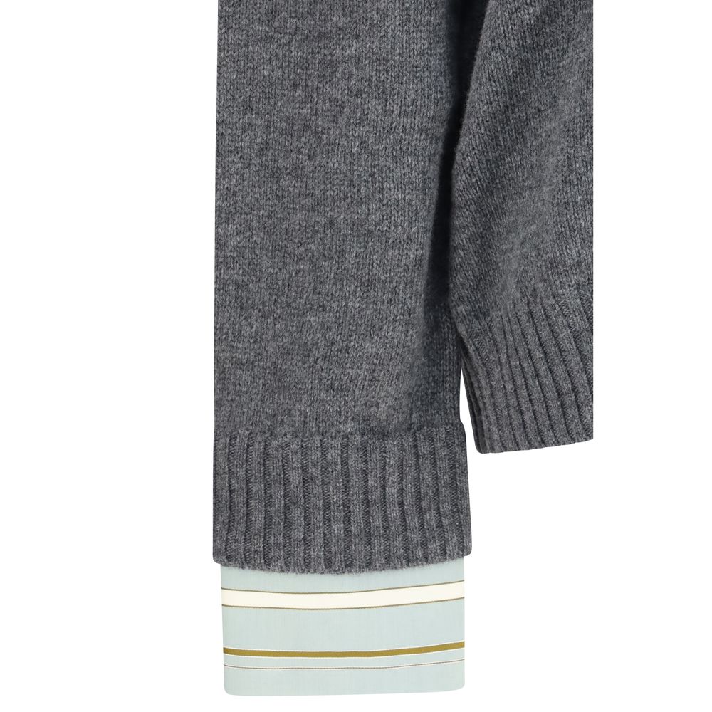 Prada Grauer Oves Aries Wollpullover