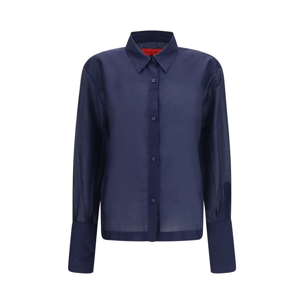 The Latest Blaues Wollkleid Oves Aries Hemd