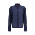 The Latest Blaues Wollkleid Oves Aries Hemd