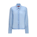 The Latest Blaues Wollkleid Oves Aries Hemd