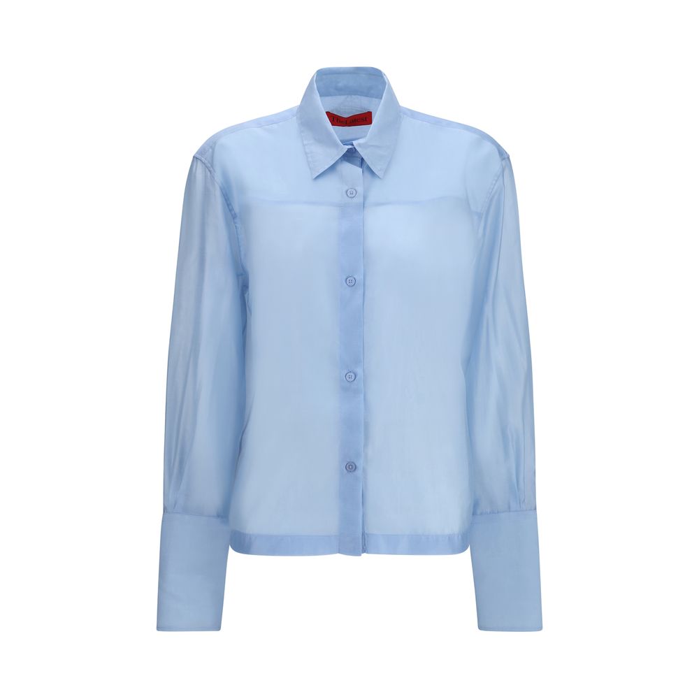 The Latest Blaues Wollkleid Oves Aries Hemd