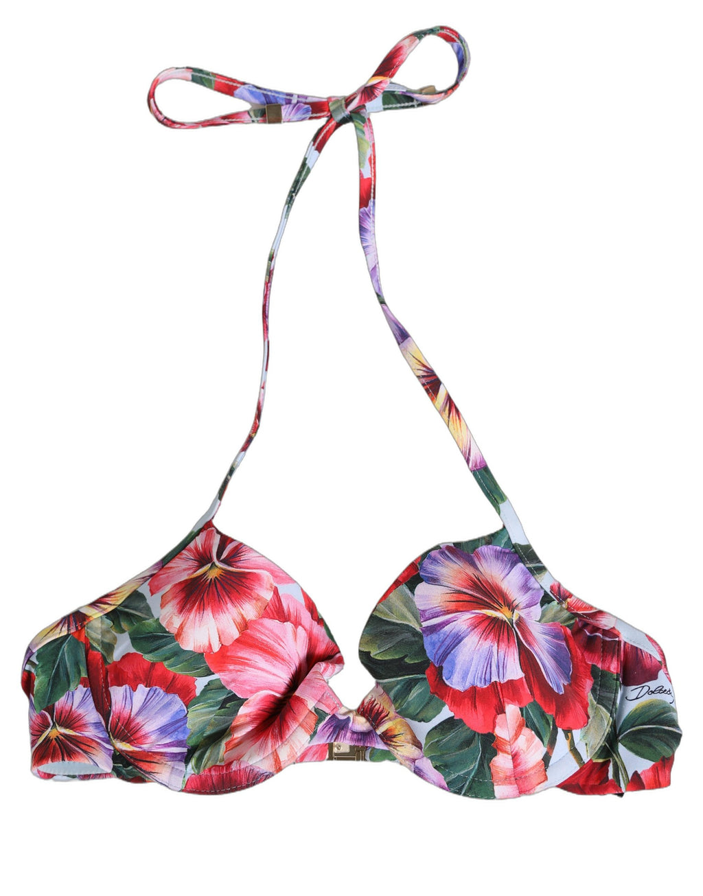 Dolce & Gabbana Bikini-Oberteil mit mehrfarbigem Blumenprint für Strandmode