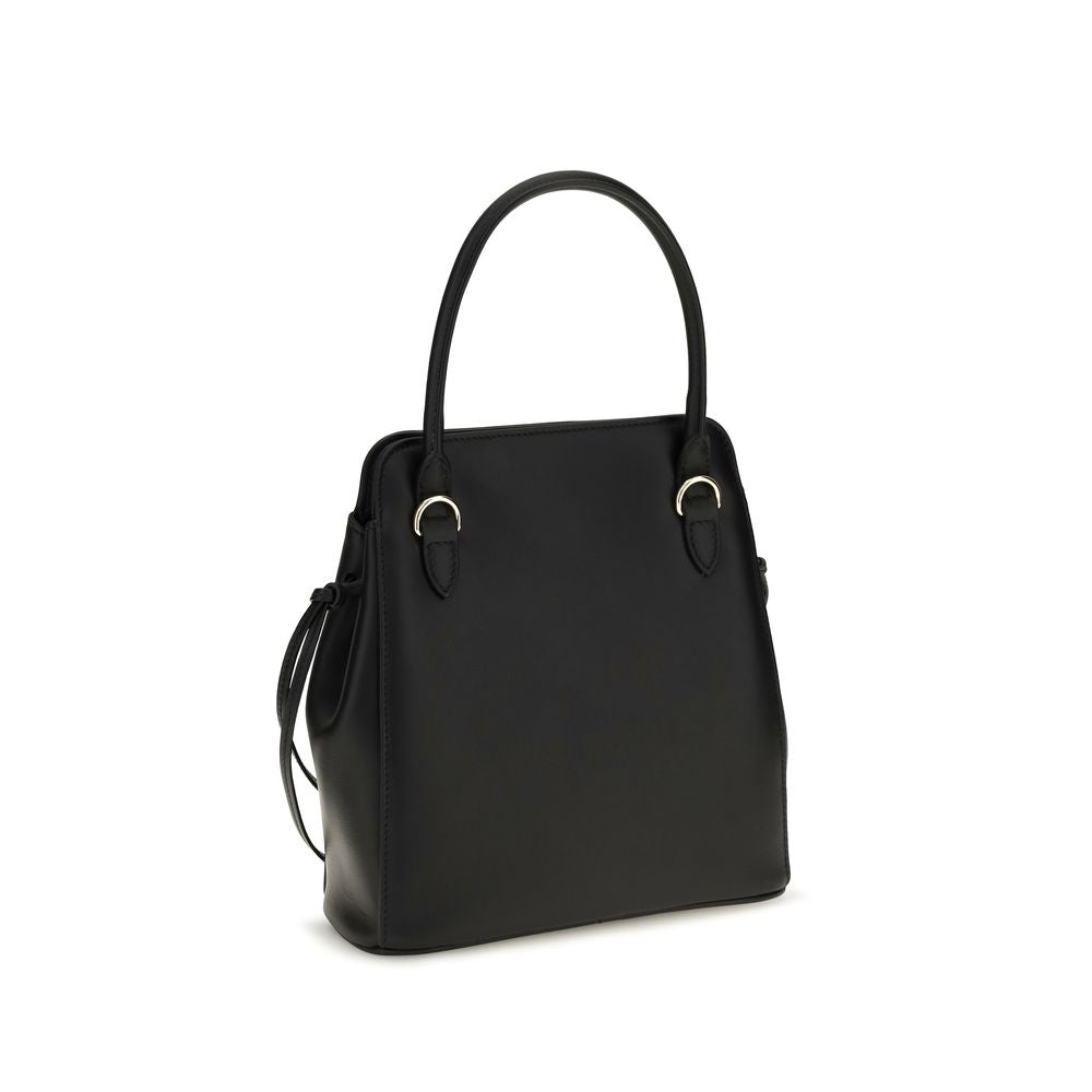 Prada Schwarze Bos Taurus Kalbsleder Schultertasche
