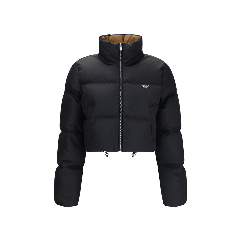 Prada Schwarze Daunenjacke aus Gänsedaunen, durchgehend