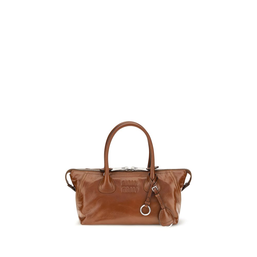 Miu Miu Braune Kalbsleder Bos Taurus Handtasche