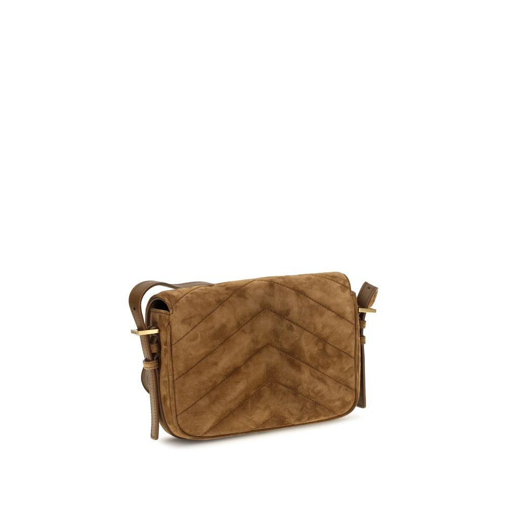 Saint Laurent Braune Kalbsleder-Tasche Bos Taurus