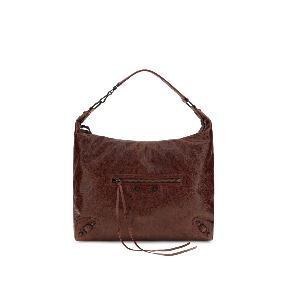 Balenciaga Schultertasche aus bordeauxrotem Lammleder Ovis Aries Aries