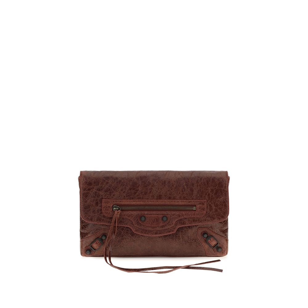 Balenciaga Bordeaux Lamm Ovis Aries Aries Clutch Bag
