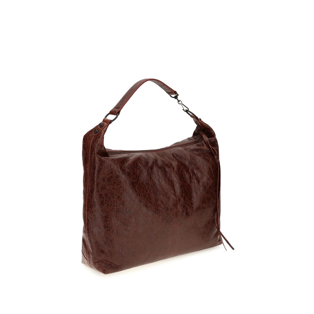 Balenciaga Schultertasche aus bordeauxrotem Lammleder Ovis Aries Aries