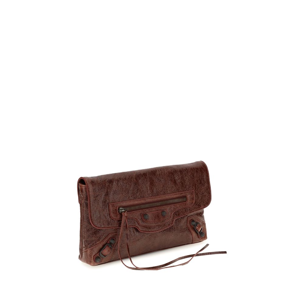 Balenciaga Bordeaux Lamm Ovis Aries Aries Clutch Bag