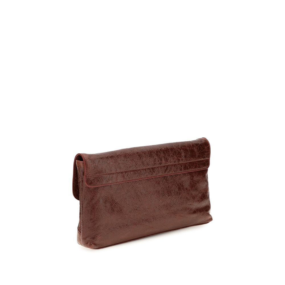 Balenciaga Bordeaux Lamm Ovis Aries Aries Clutch Bag