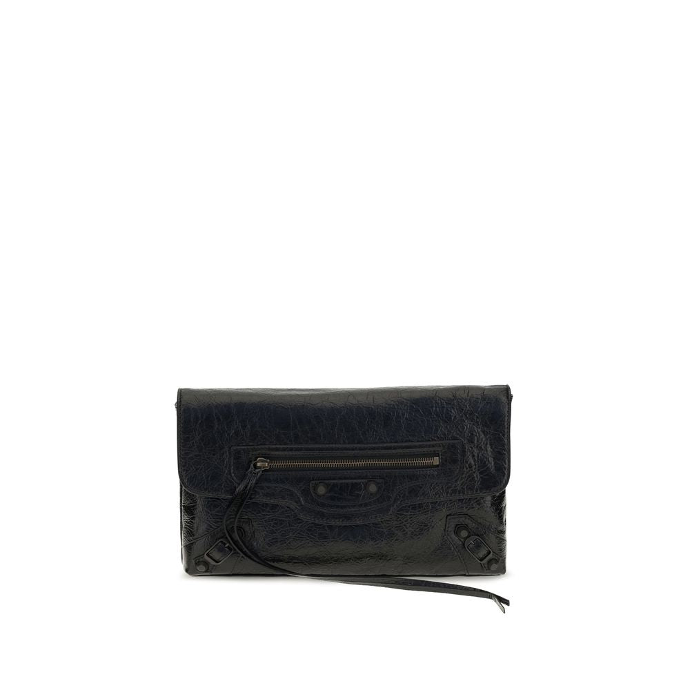 Balenciaga Schwarze Kalbsleder Bos Taurus Clutch Bag