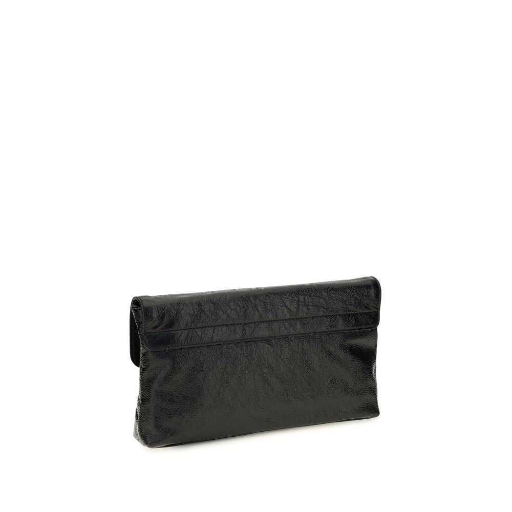 Balenciaga Schwarze Kalbsleder Bos Taurus Clutch Bag