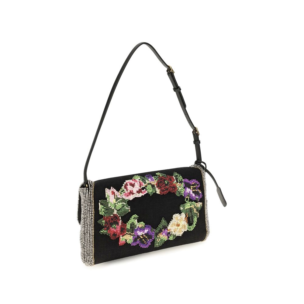 Valentino Garavani Schwarze Schultertasche aus Satin