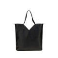 Saint Laurent Schwarze Bos Taurus Kalbsleder Schultertasche